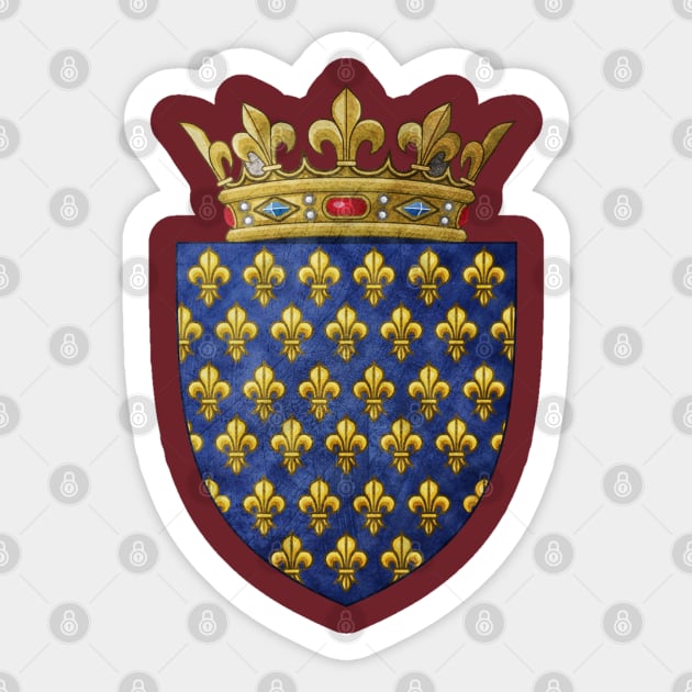 Saint Louis IX Coat-of-arms Sticker by Leo Carneiro